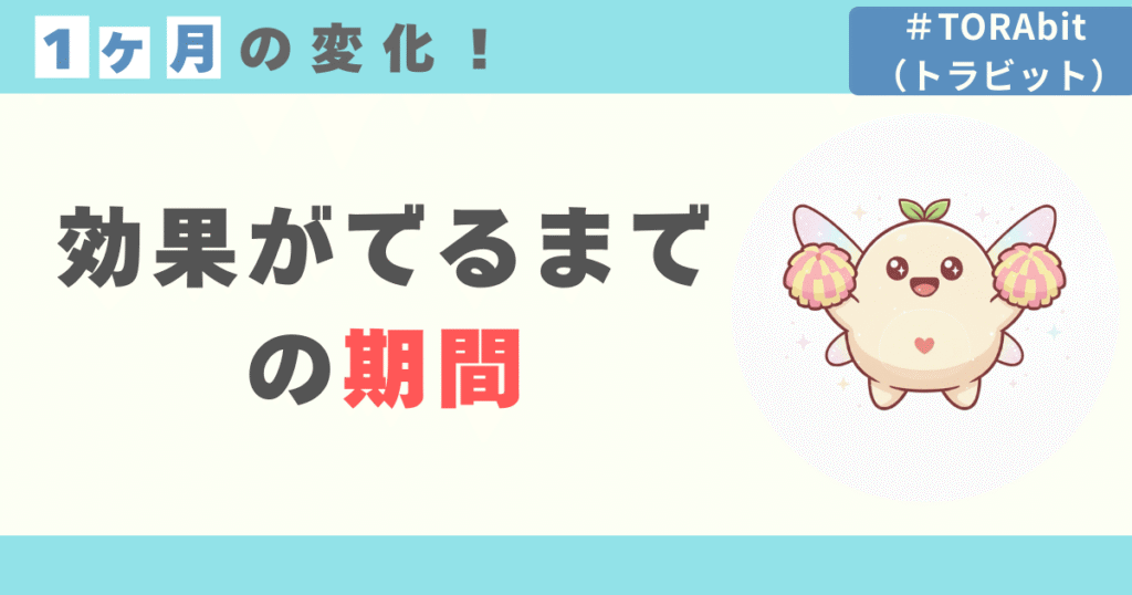TORAbitの効果がでるまでの期間